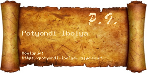 Potyondi Ibolya névjegykártya