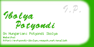 ibolya potyondi business card